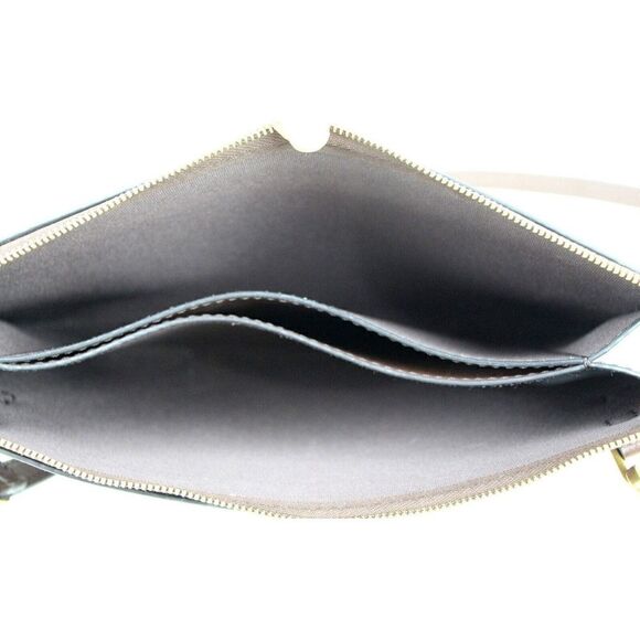 Fossil BROWN GENUINE LEATHER TWO COMPARTMENTS X-BODY SHOULDER BAG HANDBAG PURSE - Picture 11 of 16